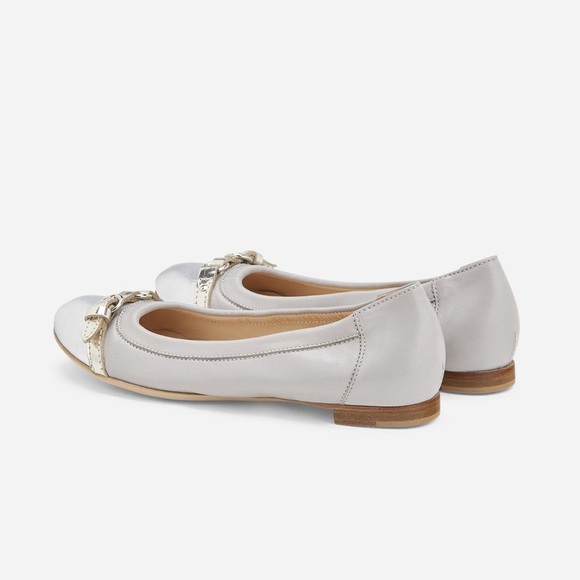 AGL Metallic Silver and Gray "Monika" Ballet Flat - Picture 5 of 10